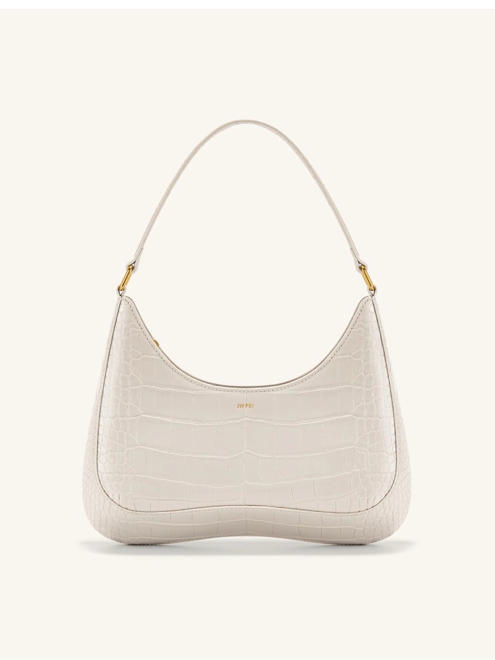 BRAND NEW JW PEI Ruby Shoulder Bag - White Croc